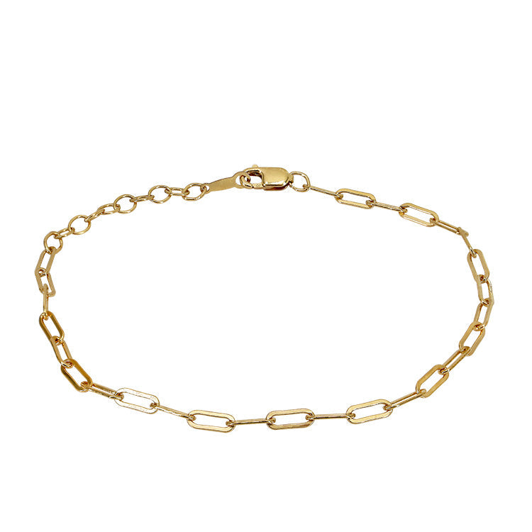 14K Gold Filled Flat paperclip bracelet