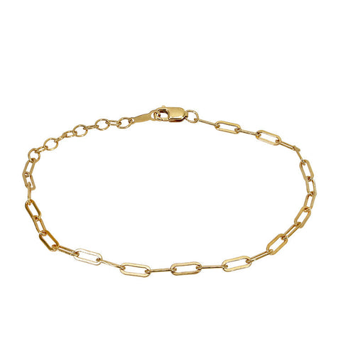 14K Gold Filled Flat paperclip bracelet