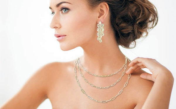14K Gold Filled Rectangle Paperclip Necklace