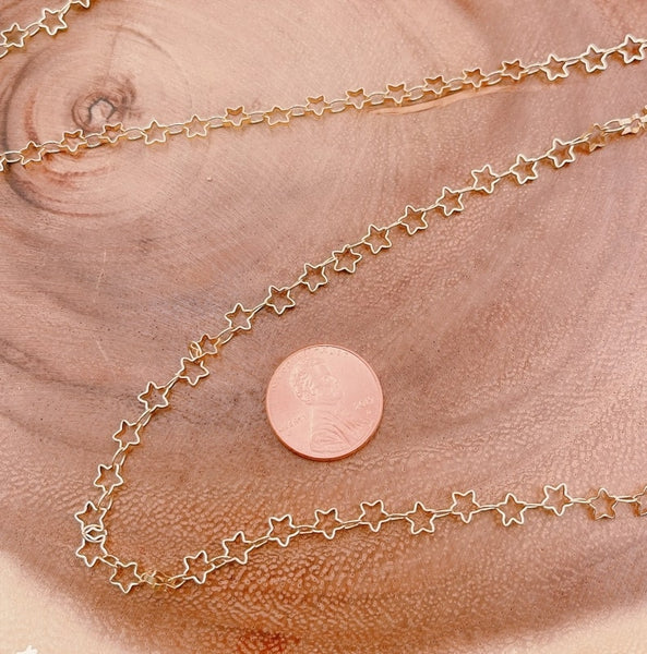 14K Gold Filled Dainty Star Necklace