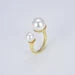 18K Gold Open Adjustable Freshwater Pearl Ring