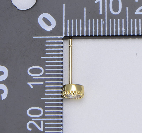 18K Gold Filled Earring, Dainty CZ Stud Earrings