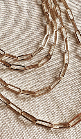 18K Gold Filled Classic Paperclip Necklace