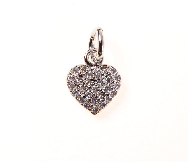 Heart Pendant, 18K Gold Filled with CZ with Micro Pave Heart
