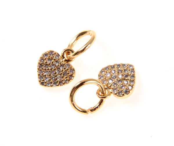 Heart Pendant, 18K Gold Filled with CZ with Micro Pave Heart