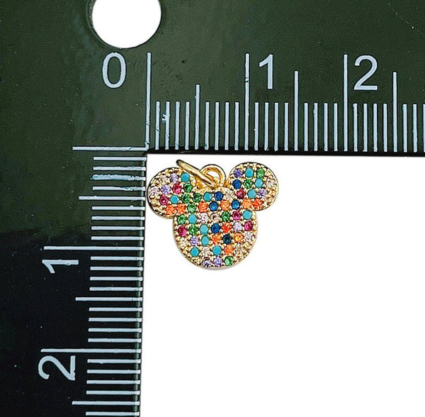 18K Gold Filled Disney Colorful Enamel Mickey