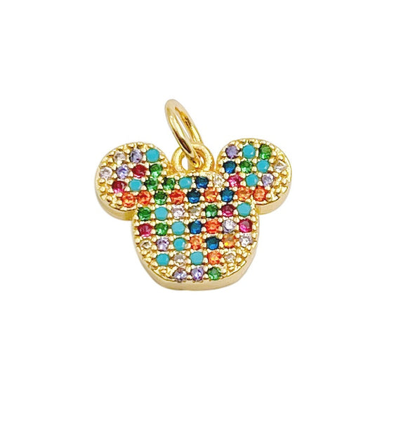 18K Gold Filled Disney Colorful Enamel Mickey