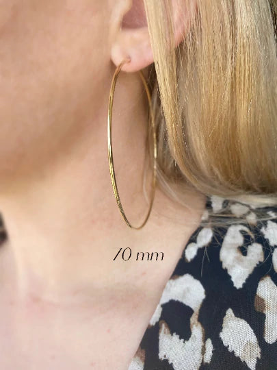 18K Gold Filled Endless Hoop Earrings