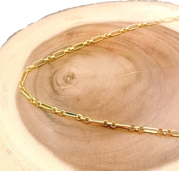 18K Gold Filled Rolo Paperclip Necklace