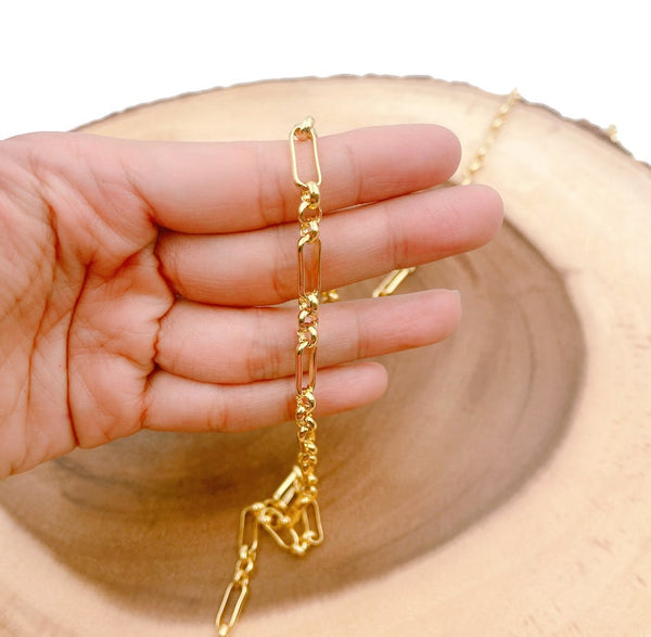 18K Gold Filled Rolo Paperclip Bracelet