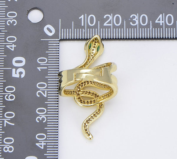 18K Gold Filled Adjustable Serpent Ring
