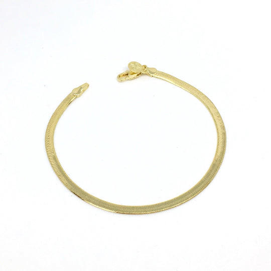 18k Gold Filled Herringbone Choker