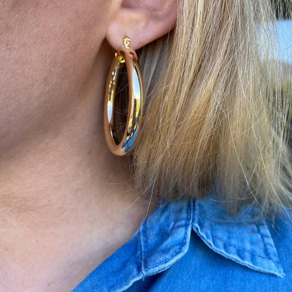 18k Gold Filled Selena Inspired Hoop Earrings
