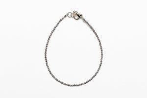 Sterling Silver 2mm Beaded Bracelet