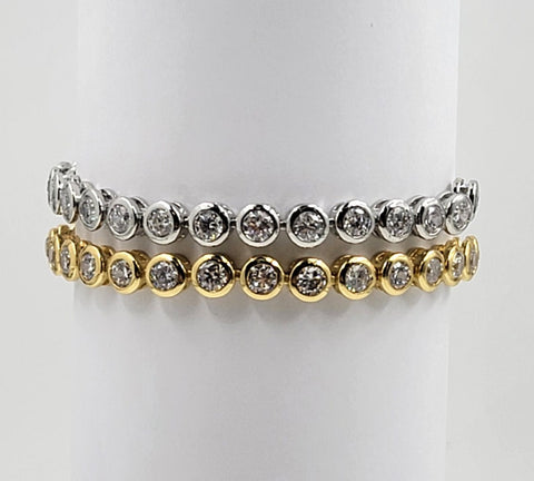 18k Gold Filled Cubic Zirconia Adjustable Tennis Bracelet