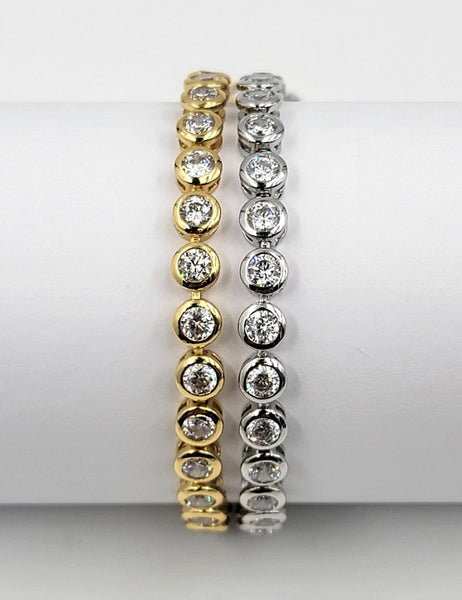 18k Gold Filled Cubic Zirconia Adjustable Tennis Bracelet