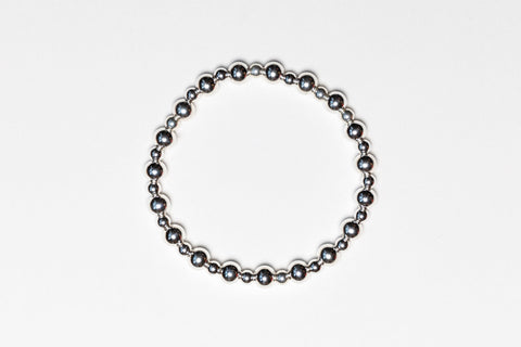 Combination Bracelet - 6mm and 4mm bead size for Sterling Silver Stretch Bracelet