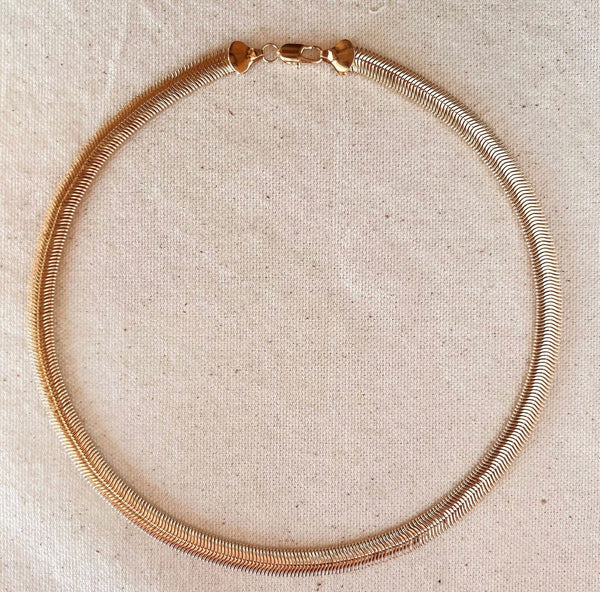 18k Gold Filled Thick Snake Chain Necklace