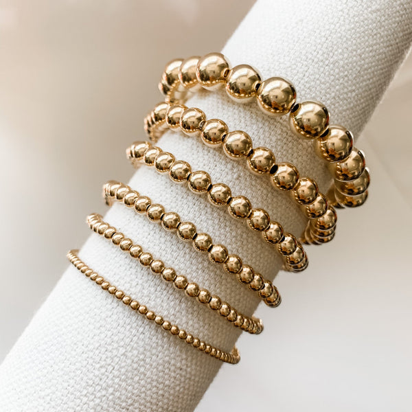 14K Gold Filled 5mm Beaded Bracelet