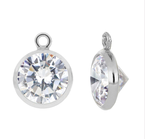 Cubic Zirconia Bezel Drop