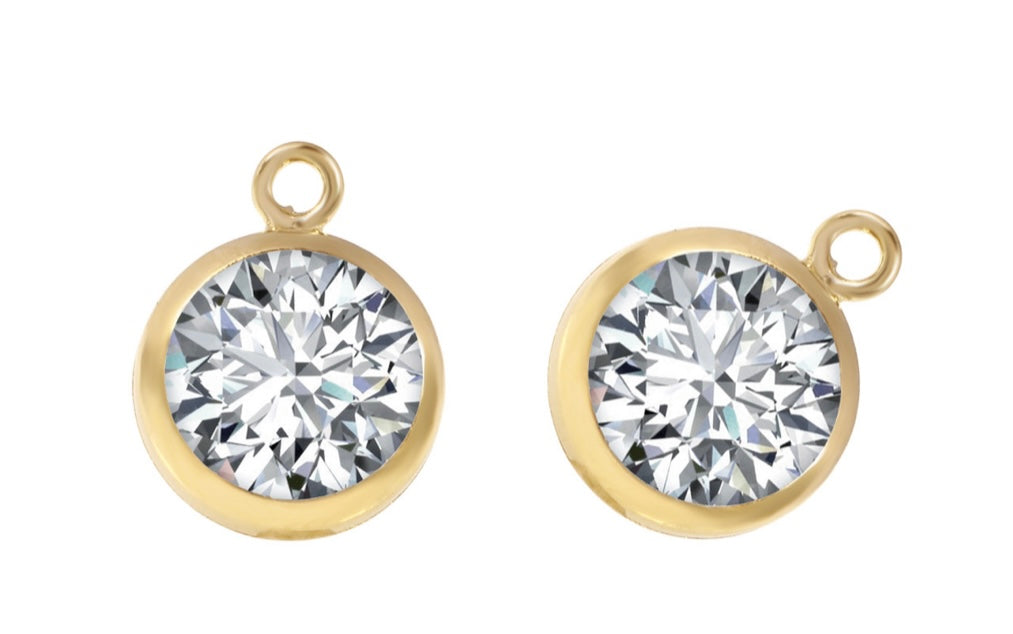 Cubic Zirconia Bezel Drop