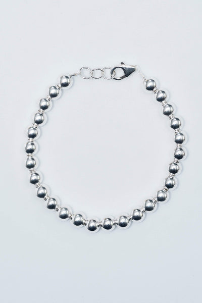 Sterling Silver 3mm Beaded Bracelet