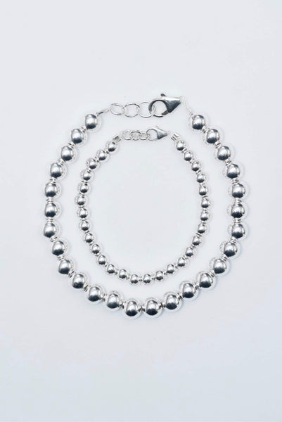 Sterling Silver 6mm Beaded Bracelet