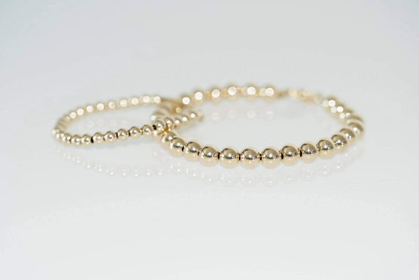 14K Gold Filled 4mm Beaded Bracelet