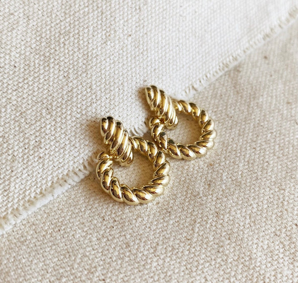 18k Gold Filled Croissant Drop Earrings