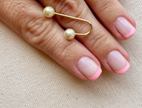 18k Gold Filled Screw Back Pearl Earrings
