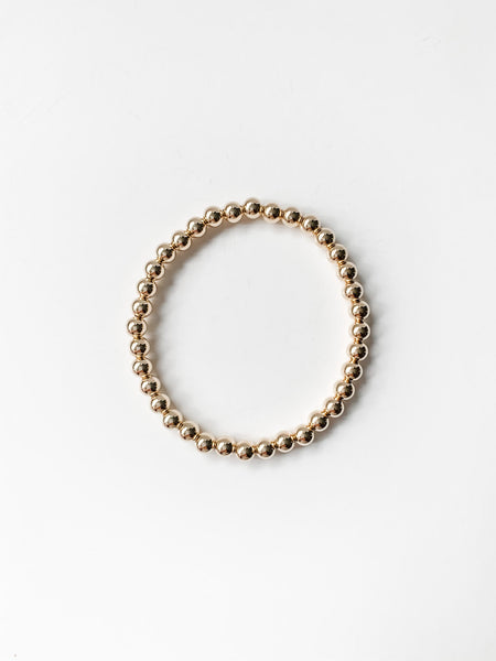 14K Gold Filled 5mm Beaded Bracelet