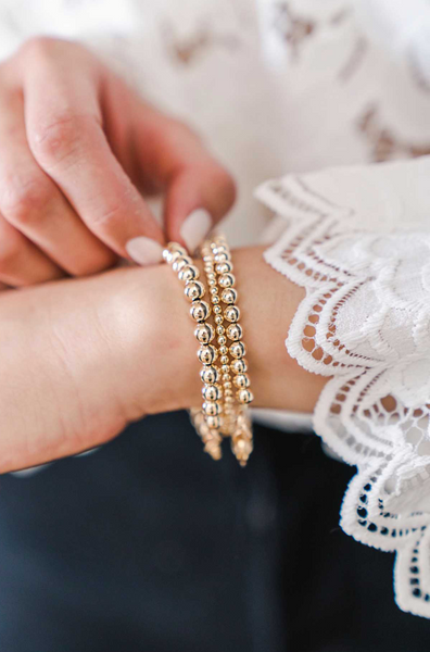 14K Gold Filled 3mm Beaded Bracelet