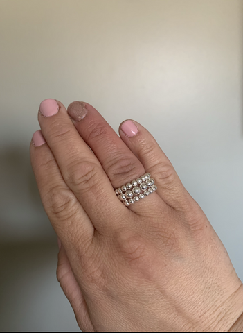 Stretch Rings - Sterling Silver, 2mm, 3mm and 4mm bead size