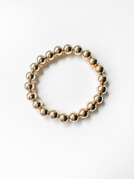14K Gold Filled 8mm Beaded Bracelet