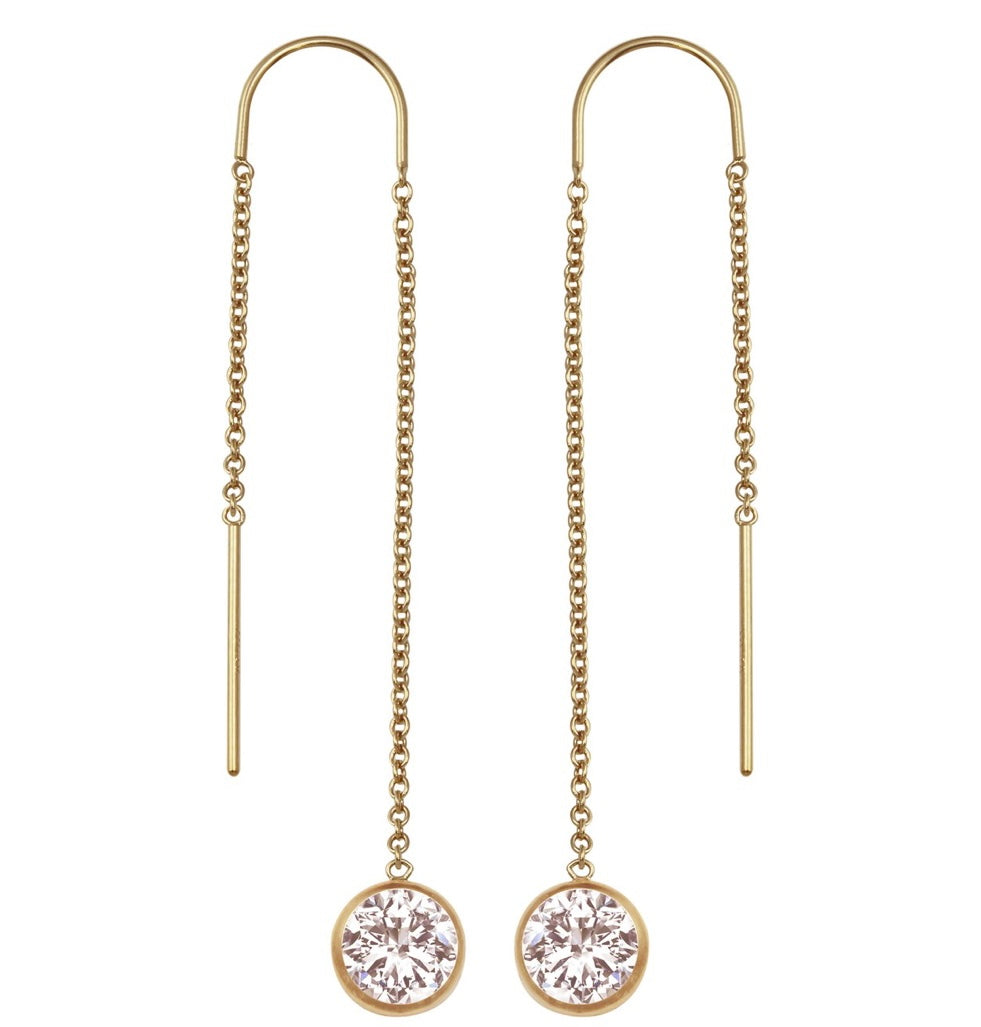 U-Threaders Earrings with Cubic Zirconia