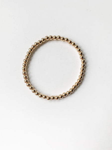 14K Gold Filled 4mm Beaded Bracelet