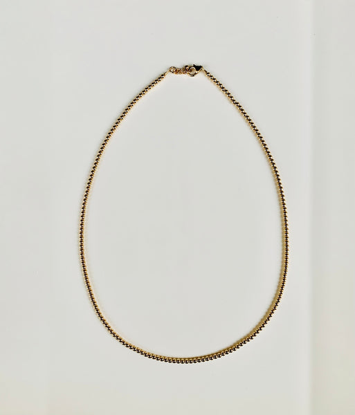 Necklace - 2mm, 3mm, 4mm, 5mm, 6mm bead size for 14k Gold Filled Beaded Necklace
