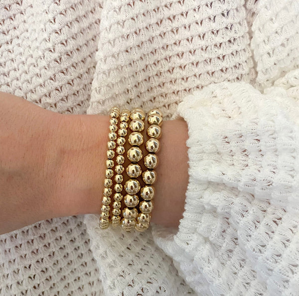 14K Gold Filled 8mm Beaded Bracelet