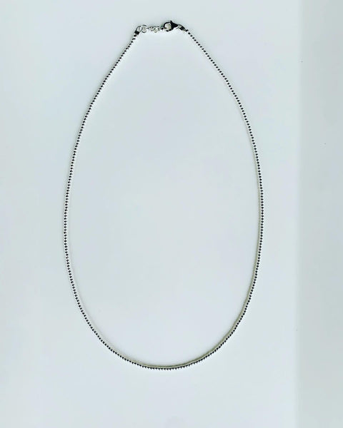 Necklace - 2mm, 3mm, 4mm, 5mm, 6mm bead size for Sterling Silver Beaded Necklace