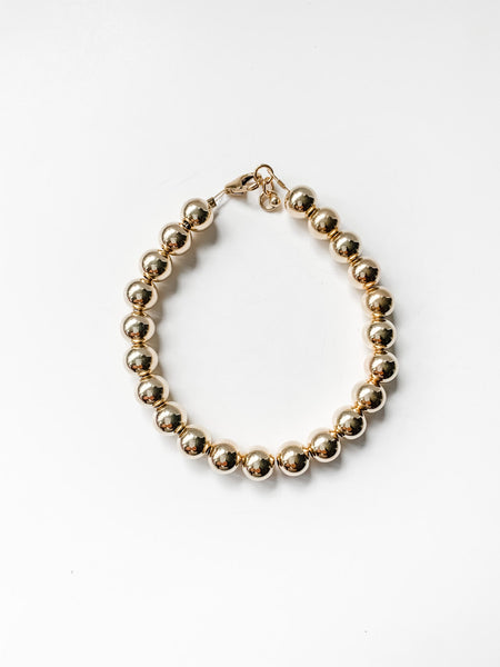 14K Gold Filled 8mm Beaded Bracelet
