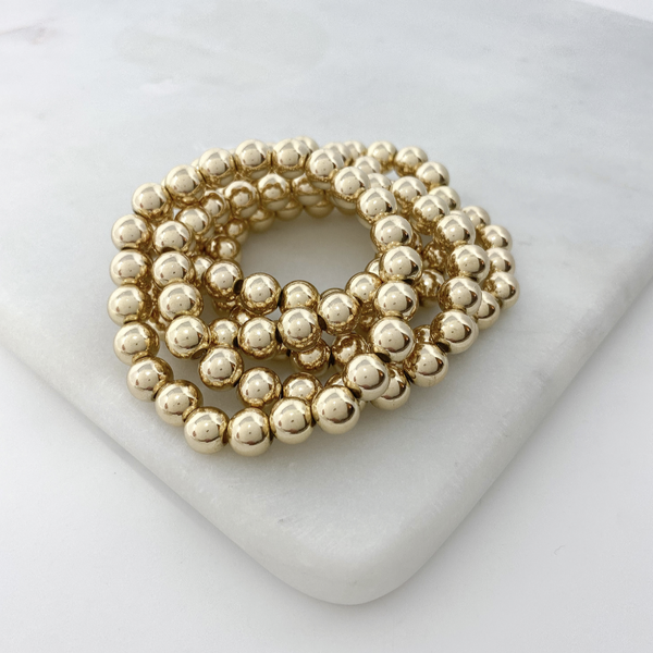 14K Gold Filled 8mm Beaded Bracelet